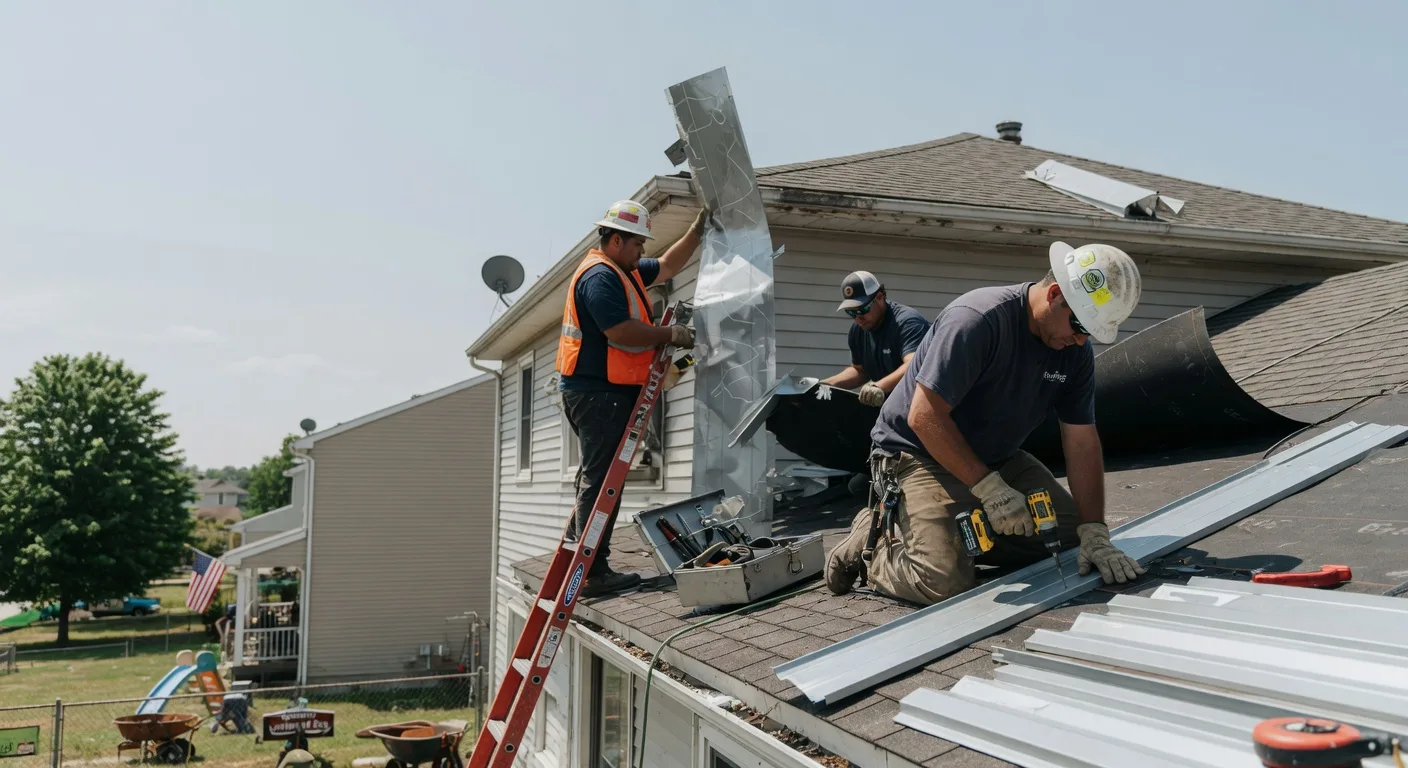 Storm Damage Metal Roof Repair in Westmoreland, NH